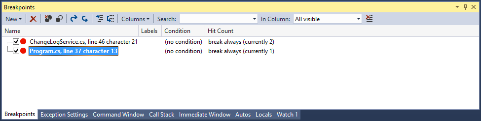 Debugger Windows in Visual Studio 2015 Quick Guide